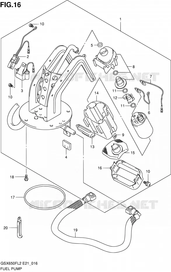 POMPE A ESSENCE Suzuki MOTO 650 GSX-F 2012  GSX650FUL2(E24)