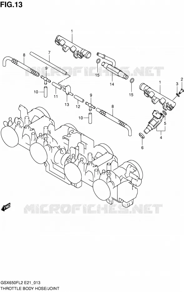 SYSTÈME D'INJECTION Suzuki MOTO 650 GSX-F 2012  GSX650FUL2(E24)