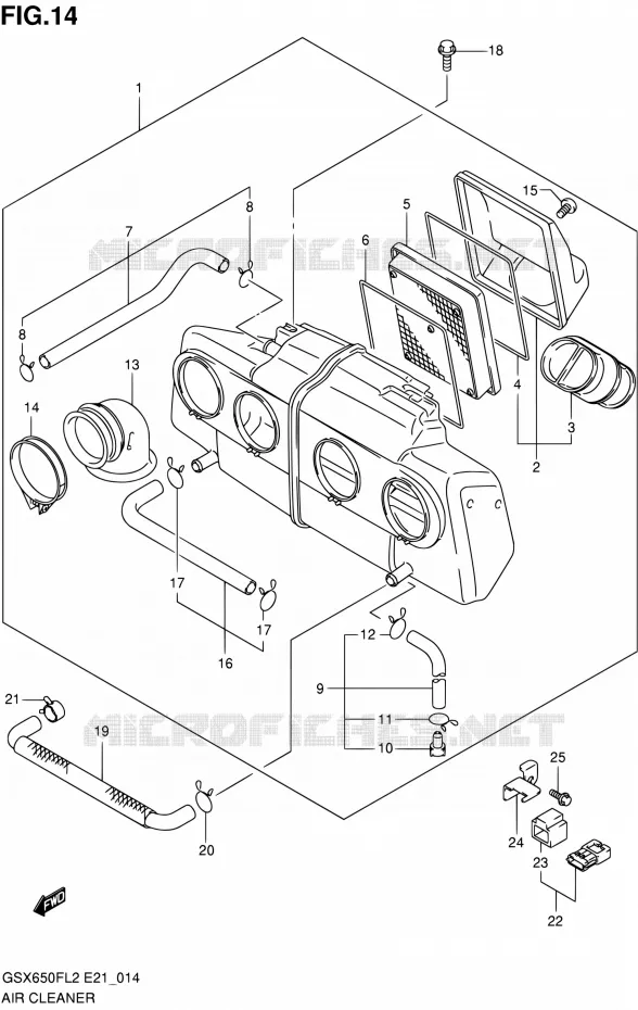 FILTRE A AIR Suzuki MOTO 650 GSX-F 2012  GSX650FUAL2(E21)