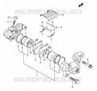 ETRIER DE FREIN ARRIERE (MODELE K/L/M/N) pour Suzuki GSX-F 750 1990
