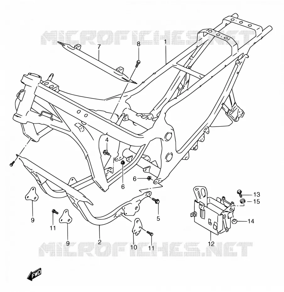 CADRE (MODELE K/L/M/N/P/R) Suzuki MOTO 750 GSX-F 1990  GSX750FL(E02)