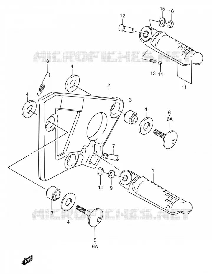 REPOSE PIED Suzuki MOTO 750 GSX-F 1990  GSX750FL(E02)