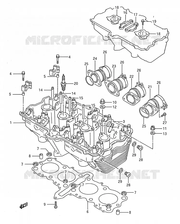CULASSE Suzuki MOTO 750 GSX-F 1994  GSX750F R (E03,E28,E33)