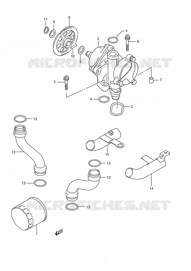 POMPE A HUILE Suzuki MOTO 750 GSX-F 1994  GSX750F R (E03,E28,E33)