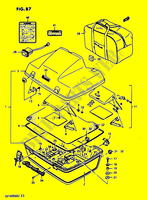 ENSEMBLE DOSSERET PASSAGER GV1400GDG/GTG pour Suzuki CAVALCADE 1400 1987