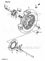 ROUE ARRIERE GV1400GDG F.NO.103765 /GCG/MODELE H/J pour Suzuki CAVALCADE 1400 1987