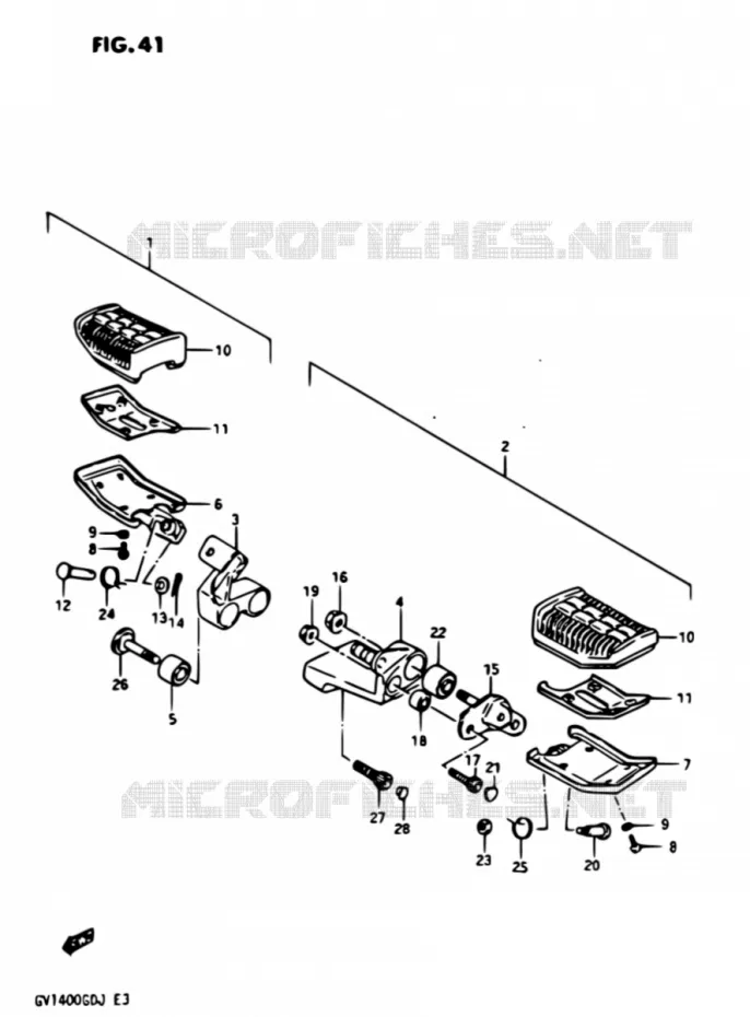 REPOSE PIED AVANT Suzuki MOTO 1400 CAVALCADE 1987  GV1400GD H/GV1400GC H