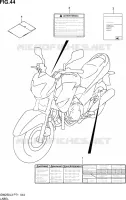 ETIQUETTE pour Suzuki INAZUMA 250 2013