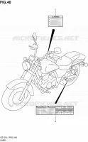 ETIQUETTE (MODEL P02) pour Suzuki MARAUDER 125 2011