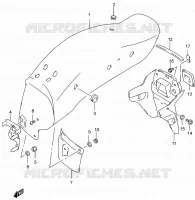 GARDE BOUE ARRIERE (MODELE K3) pour Suzuki MARAUDER 250 2003