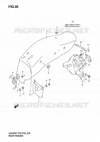 GARDE BOUE ARRIERE pour Suzuki GZ 250 2007