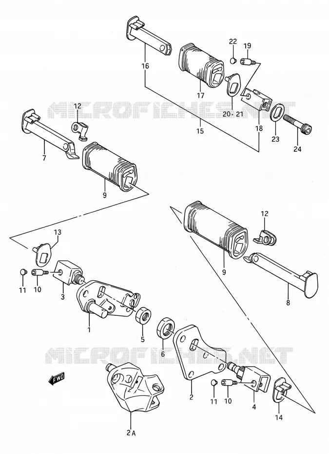 REPOSE PIED Suzuki MOTO 650 BOULEVARD 1993  LS650 P (E03,E28,E33)