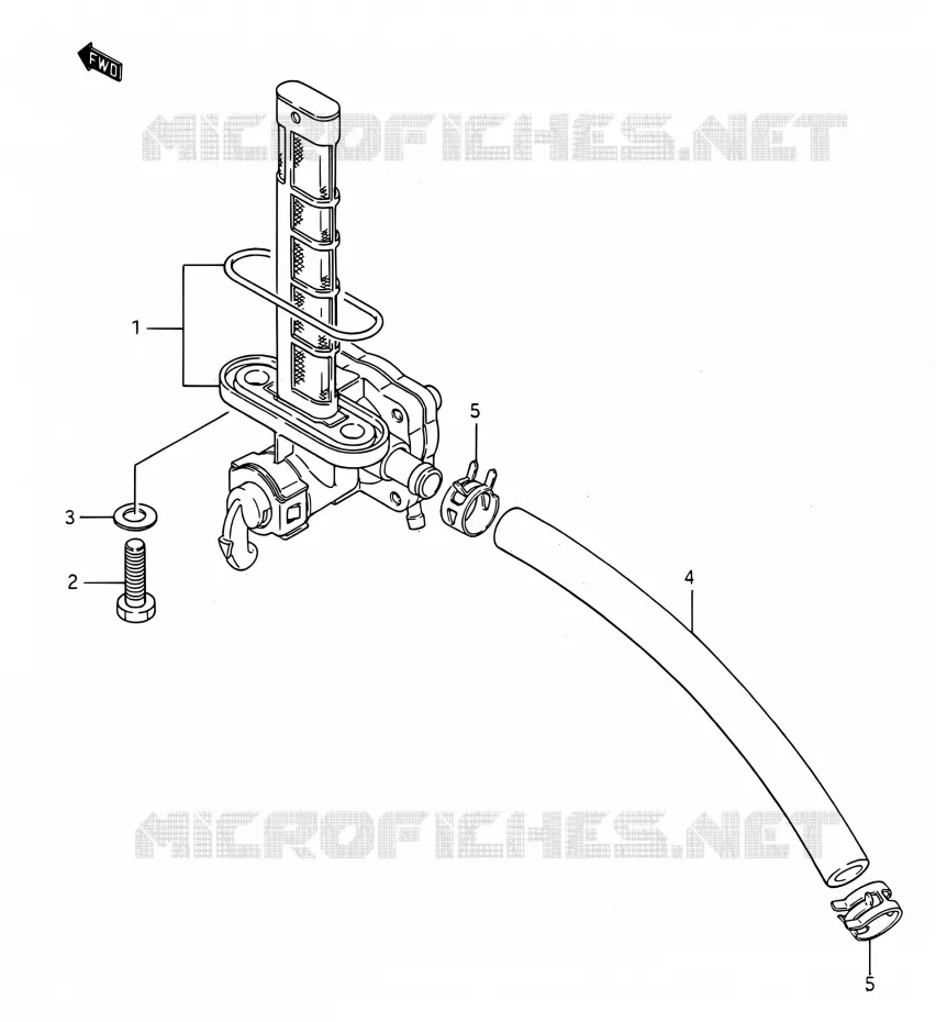 ROBINET D'ESSENCE Suzuki MOTO 650 BOULEVARD 1993  LS650 P (E03,E28,E33)