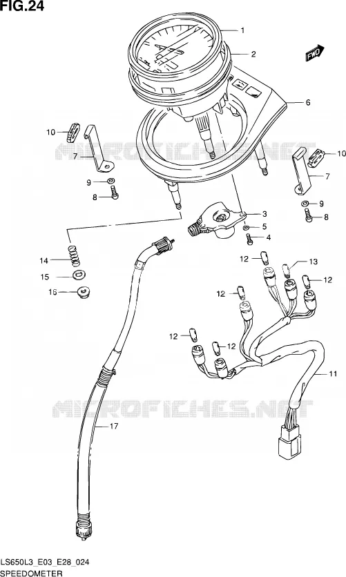 COMPTEUR (LS650L3 E03) Suzuki MOTO 650 SAVAGE 2013  LS650 L3