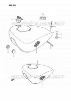 RESERVOIR D'ESSENCE (MODELE G/J/K/L) pour Suzuki SAVAGE 650 1990