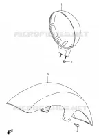 GARDE BOUE AVANT pour Suzuki SAVAGE 650 1999