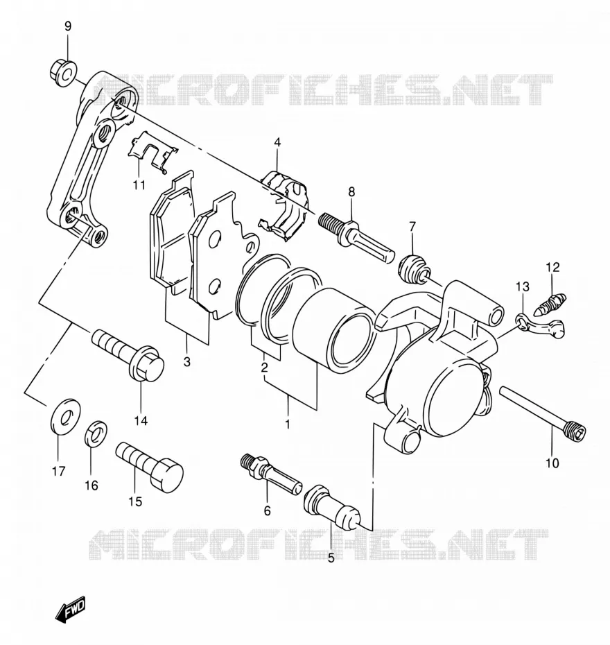 ETRIER DE FREIN AVANT Suzuki MOTO 650 SAVAGE 1999  LS650PX(E53)