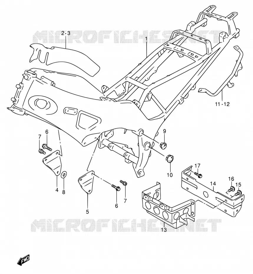 CADRE Suzuki MOTO 600 RF 1993  RF600RP/RF600RUP