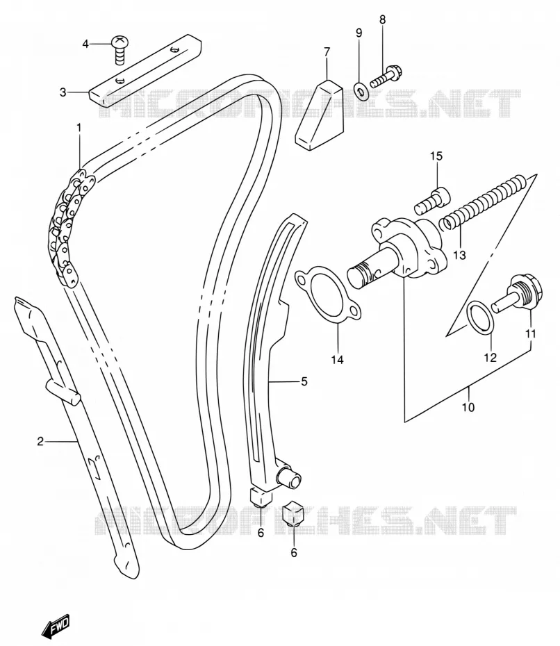 DISTRIBUTION Suzuki MOTO 600 RF 1993  RF600RP/RF600RUP