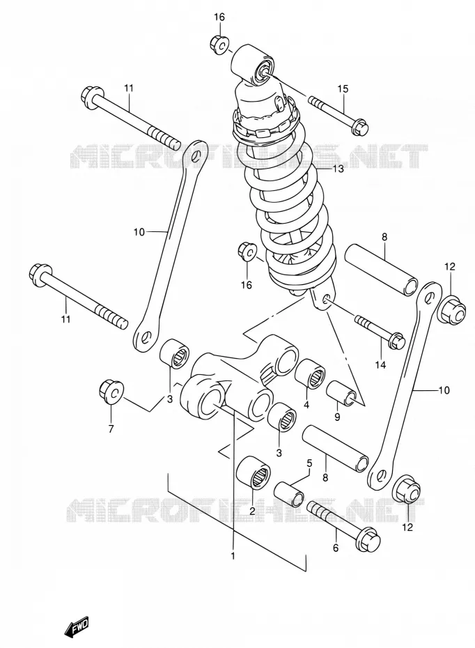 BIELLETTE D'AMORTISSEUR Suzuki MOTO 600 RF 1995  RF600RS/RF600RUS