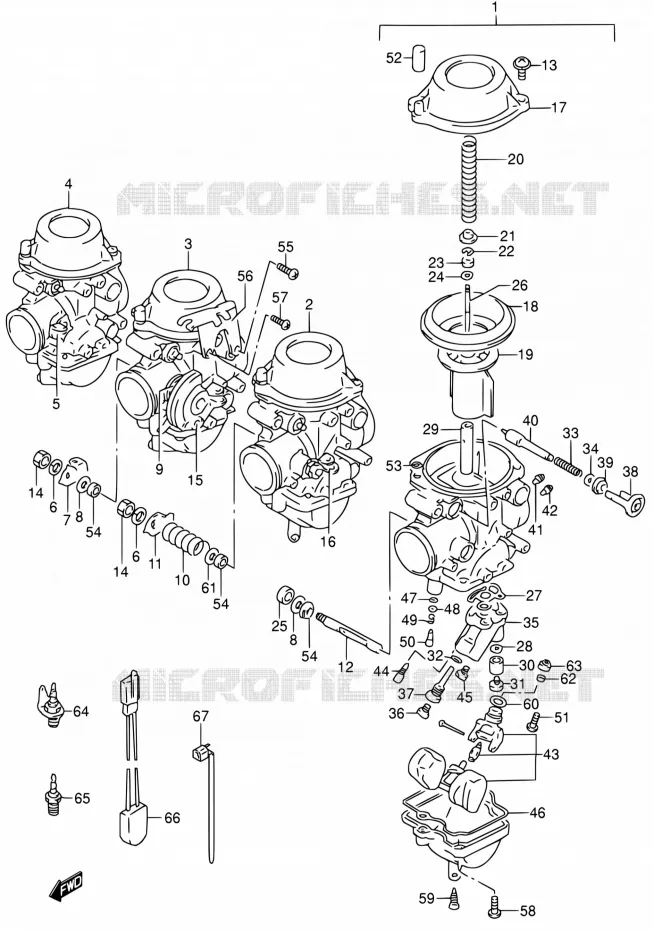 CARBURATEUR (MODELE S) Suzuki MOTO 600 RF 1995  RF600RS/RF600RUS