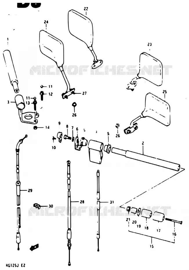 GUIDON Suzuki MOTO 125 RG 1988  RG125AU J/RG125BU J