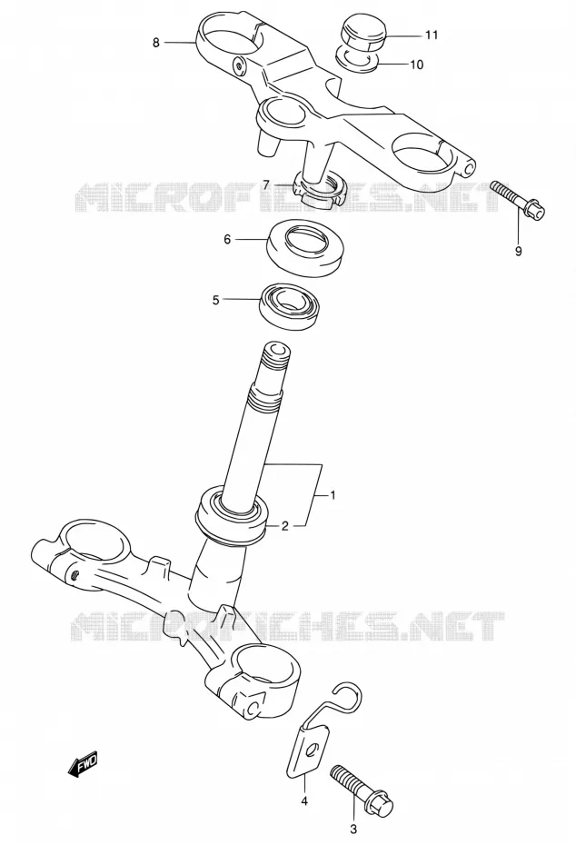 COLONNE DE DIRECTION Suzuki MOTO 125 RG 1994  RG125FU R