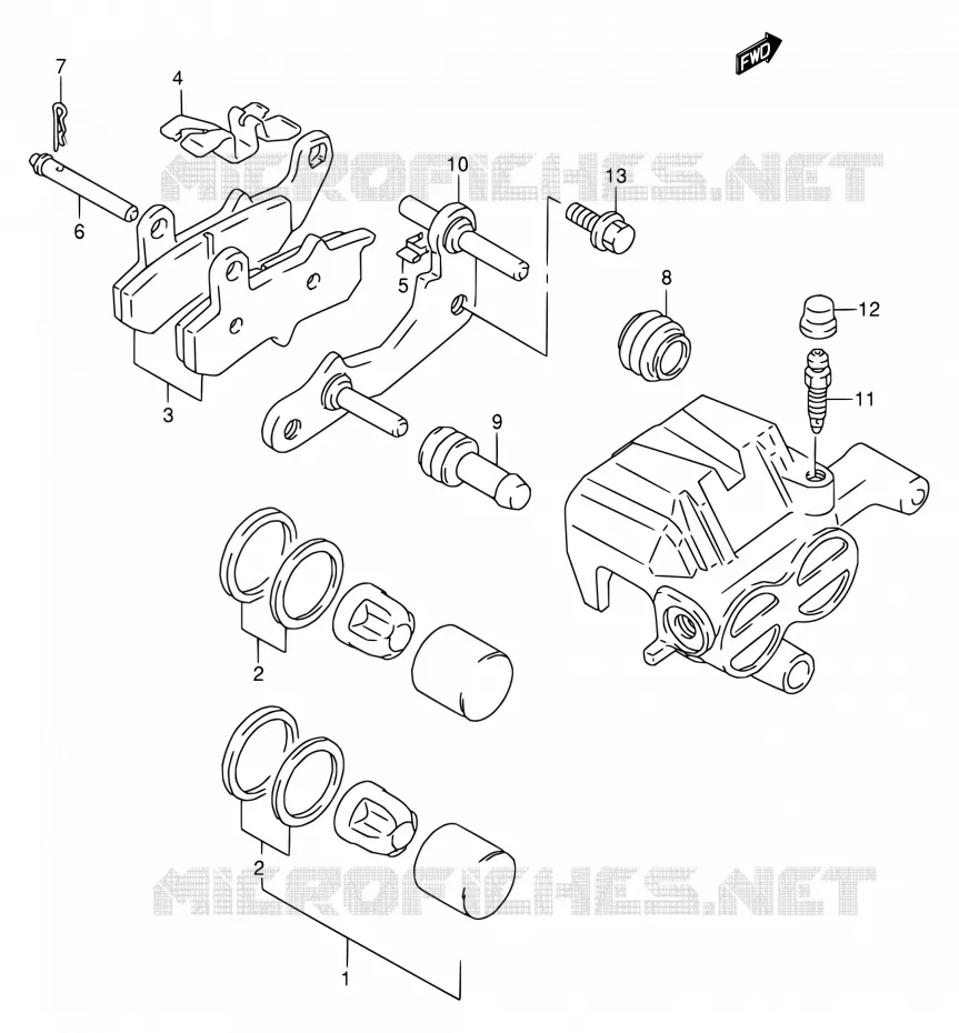 ETRIER DE FREIN ARRIERE Suzuki MOTO 125 RG 1994  RG125FU R