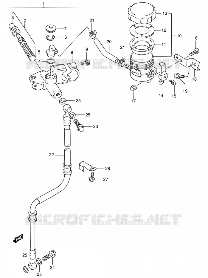 MAITRE CYLINDRE AVANT Suzuki MOTO 125 RG 1994  RG125FU R