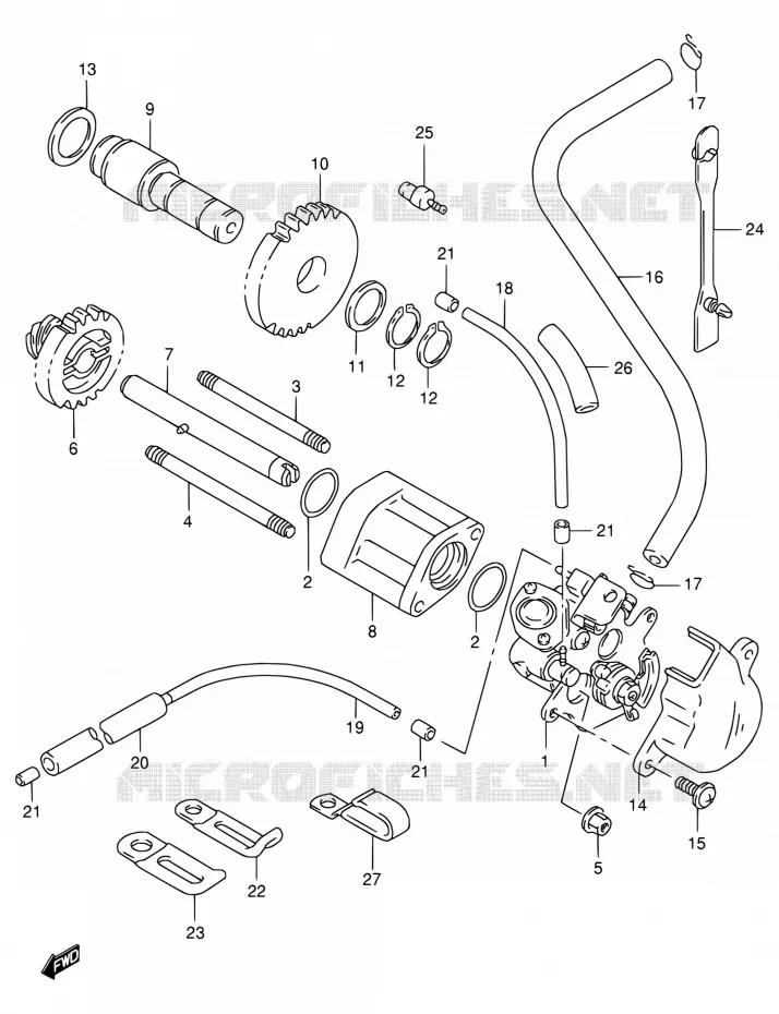 POMPE A HUILE Suzuki MOTO 125 RG 1994  RG125FU R