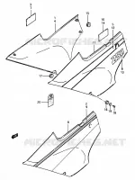 CARENAGES ARRIERE  (MODELE H) pour Suzuki RG 250 1987
