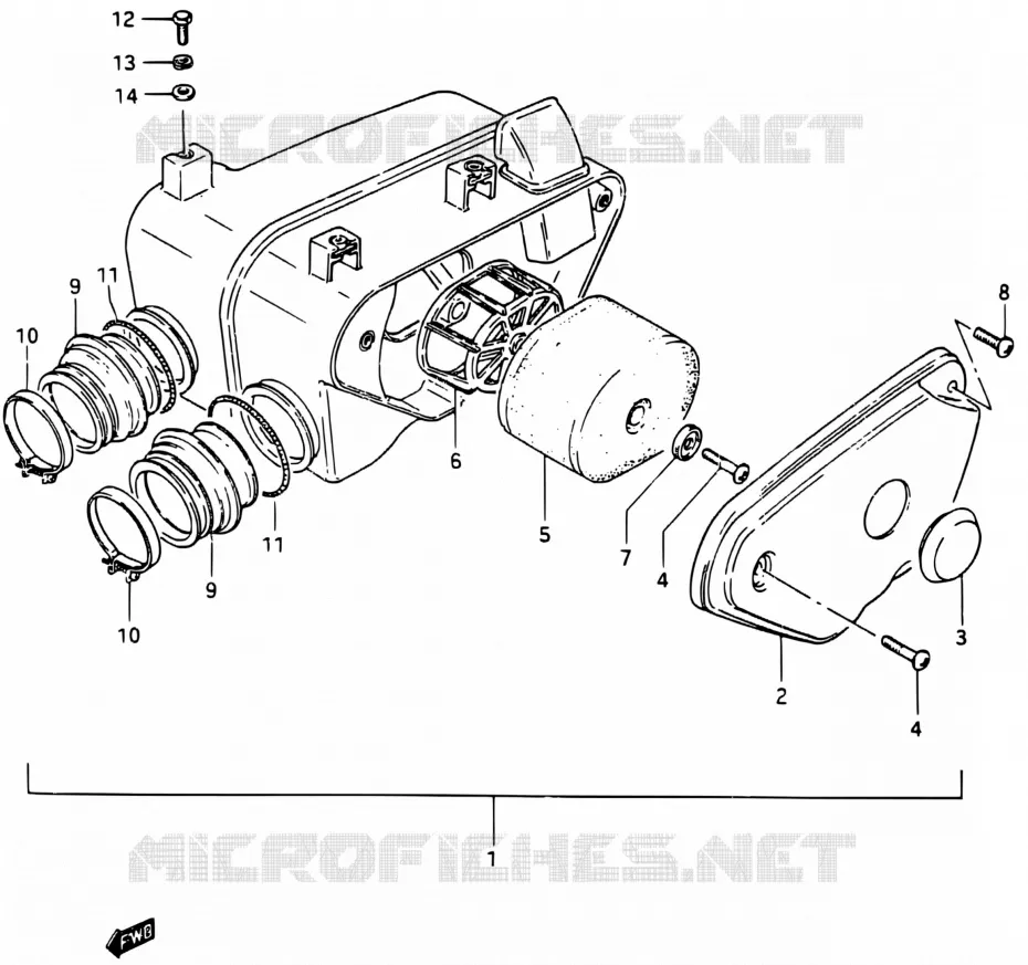 FILTRE A AIR Suzuki MOTO 250 RG 1987  RG250 H/RG250F H