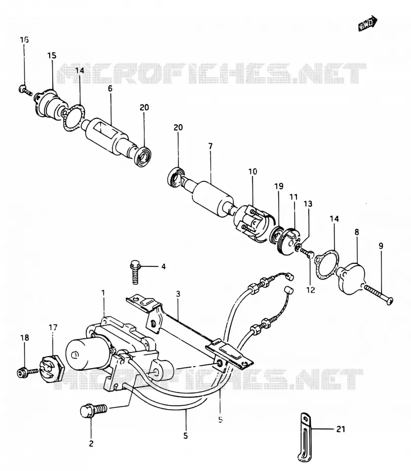 VALVE D'ECHAPPEMENT Suzuki MOTO 250 RG 1987  RG250 H/RG250F H