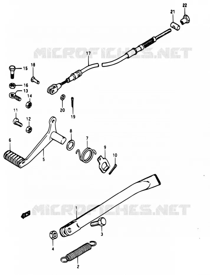 BEQUILLE Suzuki MOTO 50 RG 1983  RG50 G/RG50 G1