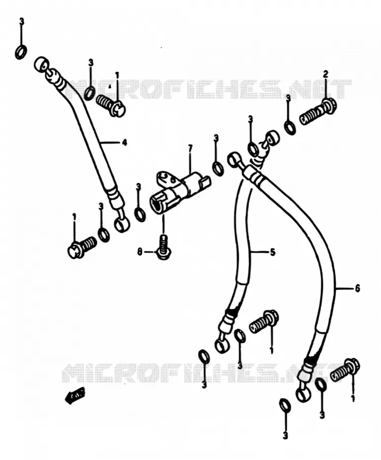 DURITE DE FREIN AVANT Suzuki MOTO 250 RG 1989  RGV250 K