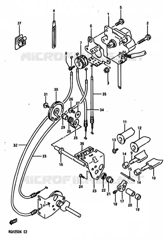 VALVE D'ECHAPPEMENT Suzuki MOTO 250 RG 1989  RGV250 K