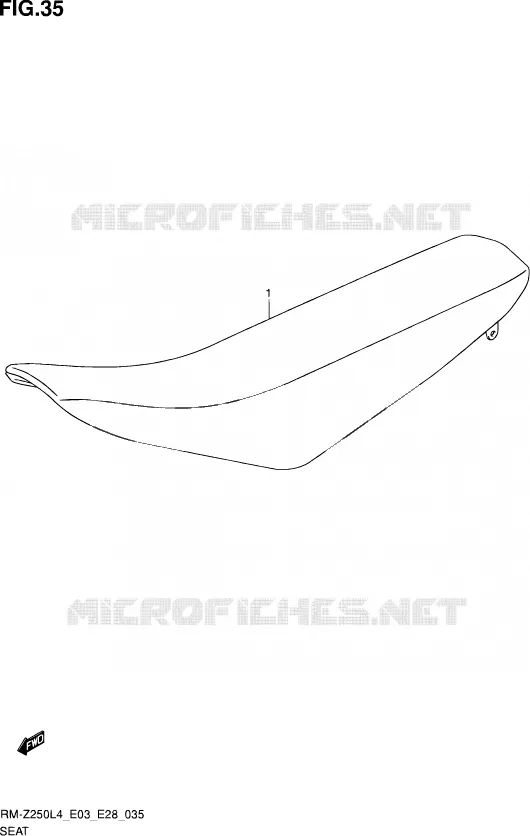 SELLE Suzuki MOTO 250 RM-Z 2014  RM-Z250 L4 (E03,E28,E33)