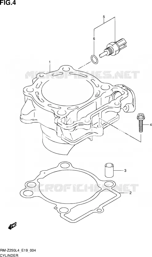 CYLINDRE Suzuki MOTO 250 RM-Z 2014  RM-Z250 L4 (E19)