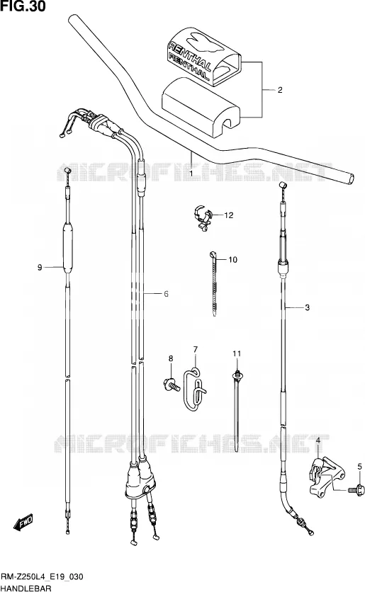 GUIDON Suzuki MOTO 250 RM-Z 2014  RM-Z250 L4 (E19)
