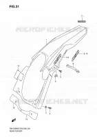 GARDE BOUE ARRIERE pour Suzuki RM-Z 450 2005