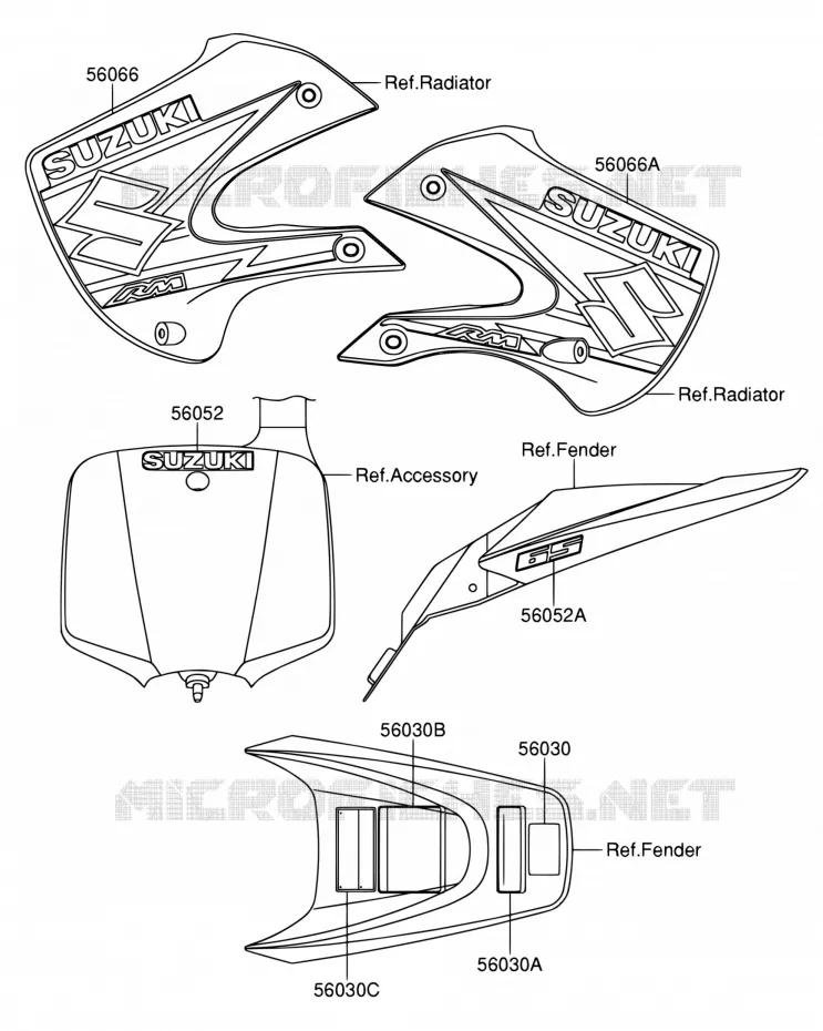 ETIQUETTE (RM65K3) Suzuki MOTO 65 RM 2003  RM65K3(E03)
