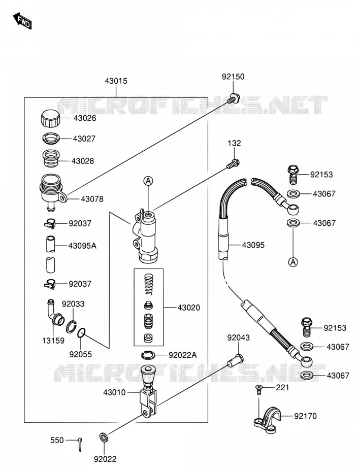MAITRE CYLINDRE ARRIERE Suzuki MOTO 65 RM 2004  RM65K4(E03)