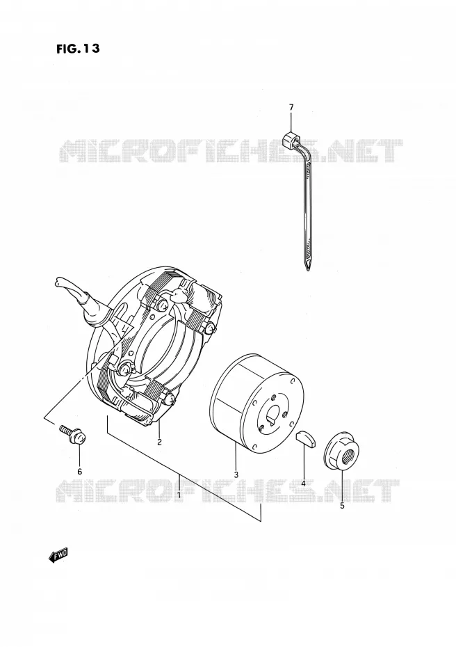 ALLUMAGE ROTOR - STATOR Suzuki MOTO 80 RM 1986  RM80G(E01)