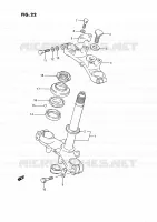 TE DE FOURCHE (MODELE G/H) pour Suzuki RM 80 1987