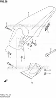 GARDE BOUE ARRIERE (RM85L2 P03) pour Suzuki RM 85 2012