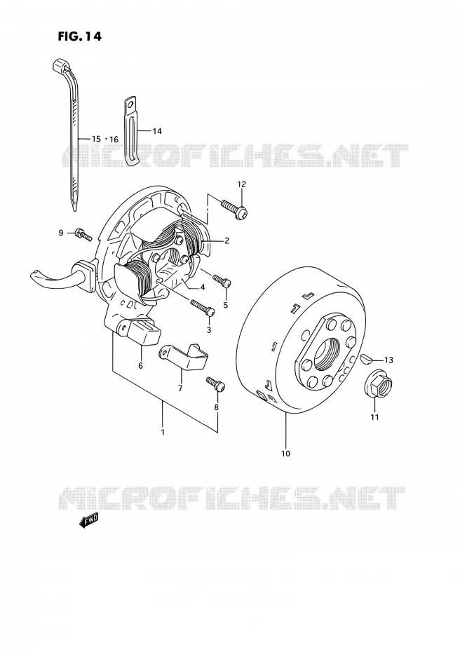 ALLUMAGE ROTOR - STATOR Suzuki MOTO 250 RMX 1993  RMX250 P (E03)