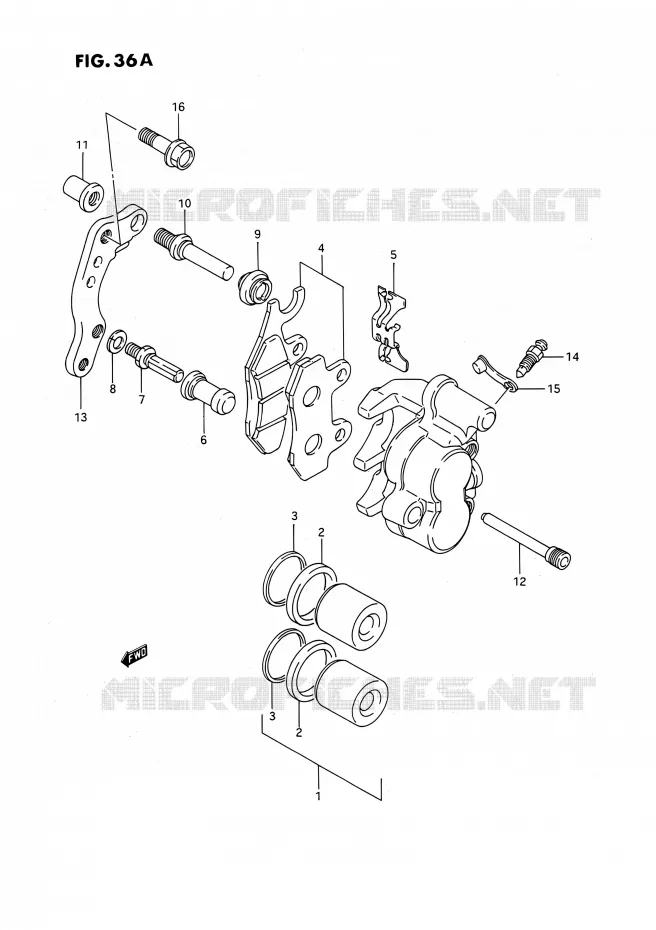 ETRIER DE FREIN AVANT (MODELE M/N/P/R/S) Suzuki MOTO 250 RMX 1993  RMX250 P (E03)