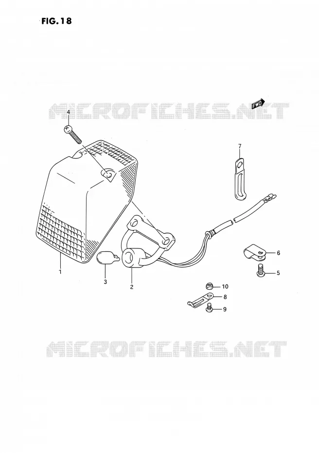FEU ARRIERE Suzuki MOTO 250 RMX 1994  RMX250 R (E03)