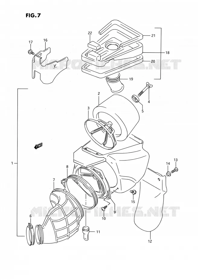 FILTRE A AIR Suzuki MOTO 250 RMX 1994  RMX250 R (E03)