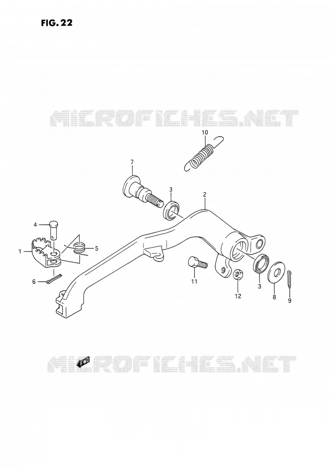 FREIN ARRIERE Suzuki MOTO 250 RMX 1994  RMX250 R (E03)